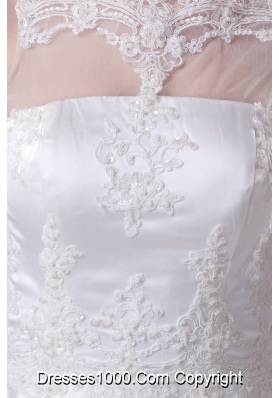 Bateau Neck New A-line / Princess Lace Wedding Dress