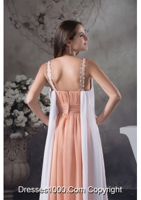 Beaded Decorate Shoulder Empire Asymmetrical Prom Dress For 2013