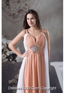 Beaded Decorate Shoulder Empire Asymmetrical Prom Dress For 2013