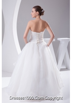 Beading 2013 Beautiful long Ball Gown Sweetheart Wedding Dress