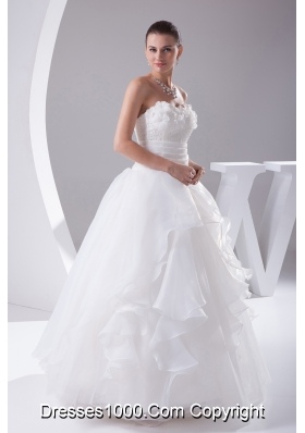 Beading 2013 Beautiful long Ball Gown Sweetheart Wedding Dress