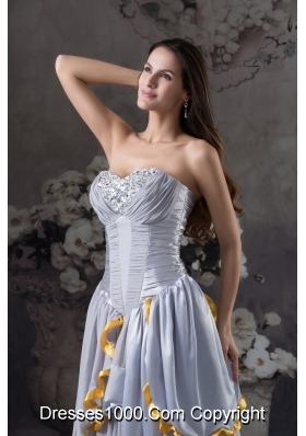 Custom Made Sweetheart Beading Empire Long Prom Dress