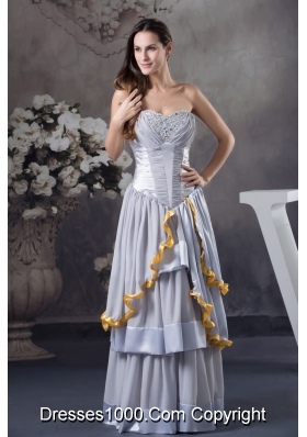 Custom Made Sweetheart Beading Empire Long Prom Dress