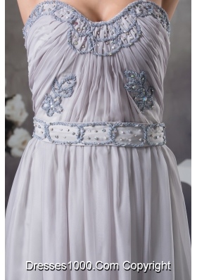 Discount Beading Column Sweetheart long Gray 2013 Prom Dress