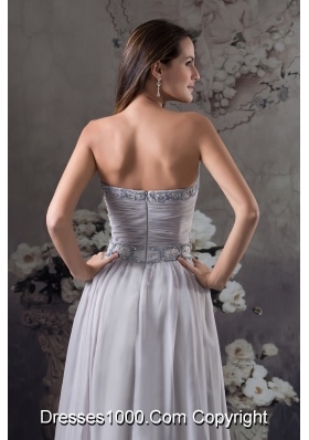 Discount Beading Column Sweetheart long Gray 2013 Prom Dress