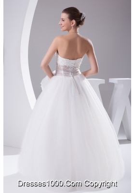 Elegant Column Strapless Lace-up Beading 2013 Wedding Dress