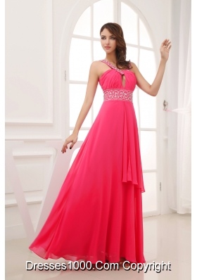 Elegant Empire V-neck Long Prom Dress For 2013 Custom Made