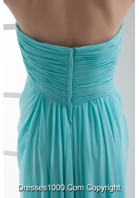 Halter Top Aqua Blue Empire Beading Prom Dress