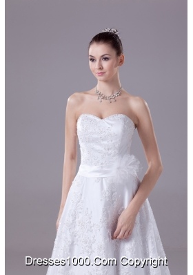 Perfect Sweetheart Court Train Sequins Wedding Dress