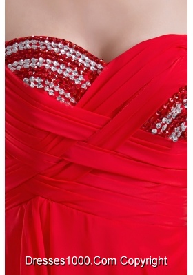 Sequins Sweetheart Empire Long Prom Dress With Zipper Back