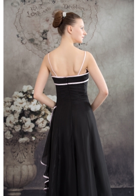 Simple Spaghetti Straps Black Long Prom Dress