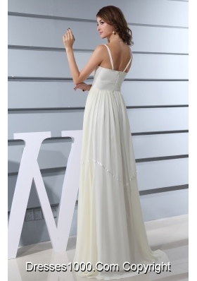 Spaghetti Straps Empire Long Prom Dress