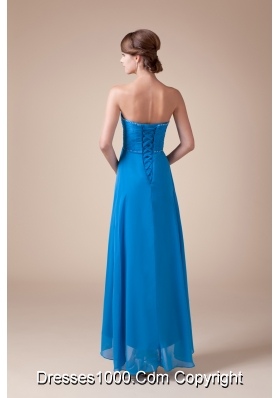 Sweetheart Elegant Ankle-length Empire Beaded Prom Gowns