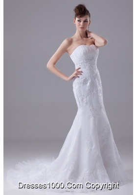 2013 Lace Appliques Mermaid / Trumpet Sweetheart Wedding Dress