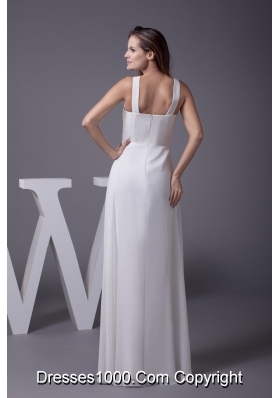 Perfect 2013 V-neck Column Long Beading Wedding Dress