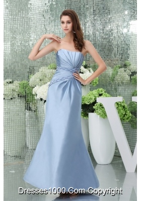 Strapless Beading Column Ankle-length Mother Of The Bride Dress