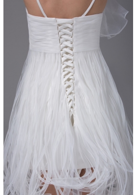 2013 Loop Skirt Spaghetti Straps Short Wedding Dress Online