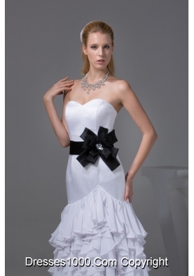 Mermaid Sweetheart Sashes Wedding Dress with Ruffled Layers in Party 2013