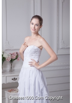 2013 New Sweetheart Ruffles Appliques Bridal Gown with Chiffon