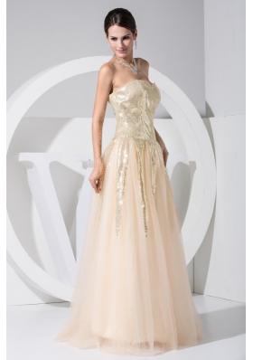 Sequins Decorasted Bodice Sweetheart Princess Prom Gown