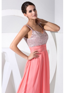 Strape A-line Sequin and Chiffon Ankle-length Cool -Beck Prom Dresses