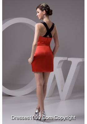 Black and Red V-neck Prom Dresses with Criss Cross Back 2013
