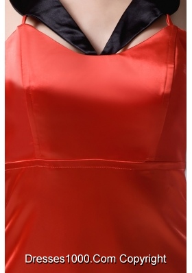 Black and Red V-neck Prom Dresses with Criss Cross Back 2013