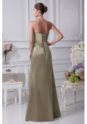 Ruching and Beading Decorated Sweetheart Long Prom Dress