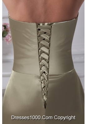 Ruching and Beading Decorated Sweetheart Long Prom Dress