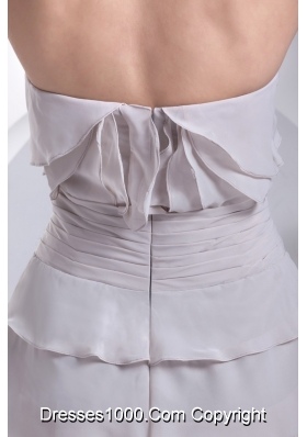 Tiers Ruched Prom Dresses with Beaded and Ruffled Halter Neckline