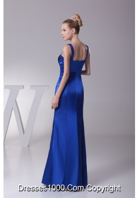 Beading Sweethr\eart Sheath Ankle-length Prom Dress in Blue