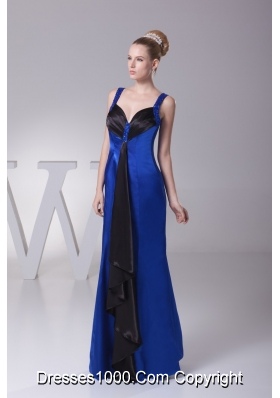 Beading Sweethr\eart Sheath Ankle-length Prom Dress in Blue