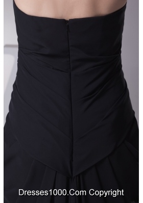 Column Black Pick-ups Prom Dress with Bowknot Shaped Sash