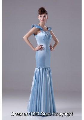 Mermaid Long Prom Dress with Beaded Embroidery and Ruffled Cap Sleeves