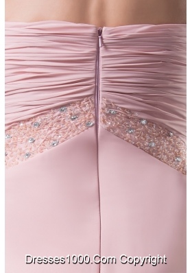 Baby Pink Sweetheart Ankle-length Prom Dress with Beading for Party