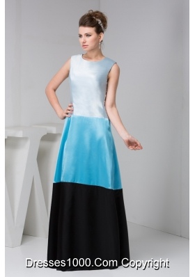 Bateau Sleeveless Ankle-length Bateau Prom Dresses in Multi-Colors