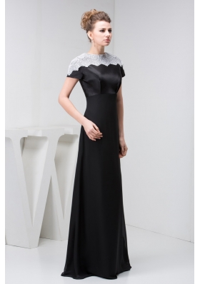 Elegant High-necks Black Floor-length Prom Dresses in Vogue