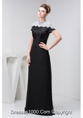 Elegant High-necks Black Floor-length Prom Dresses in Vogue