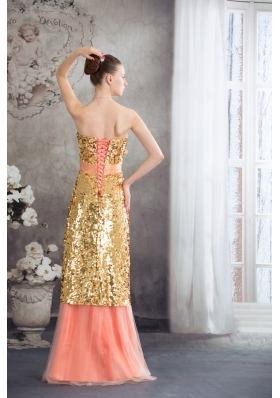 Beading and Ruching Accent Pink Prom Celebrity Dress with Cap Sleeves