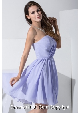 Pick-ups and Ruching Decorated Sweetheart Chiffon Prom Dresses