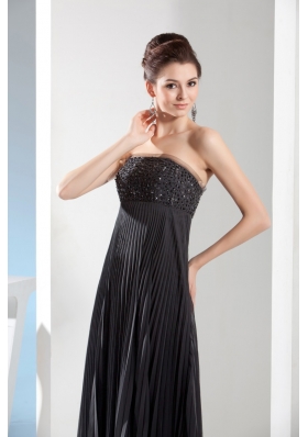 Black Strapless Short Column Dress For Prom with Cutouts