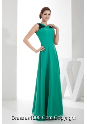 Lace V-neck Floor-length Decoration Turquoise Outfit For Prom