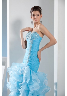 Mermaid Sweetheart Beading and Ruffles Prom Dress for 2013