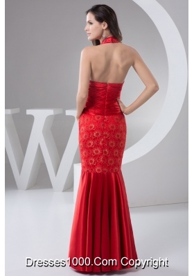 Beaded and Ruched Prom Celebrity Dress with Plunging Neckline