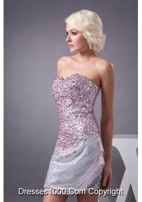 Sweetheart Strapless Mini Prom Dresses with Sequins and Rhinestone