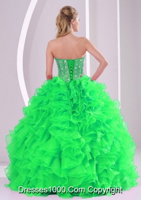 Sweetheart Ruffles and Beading Floor-length Quinceanera Gowns in Sweet 16