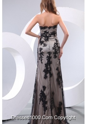 Discount Strapless Tulle Black Prom Pageant Dress with Appliques