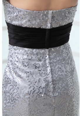 2014 Sexy Mermaid Sweetheart Sequined Grey Prom Formal Dresses