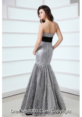 2014 Sexy Mermaid Sweetheart Sequined Grey Prom Formal Dresses