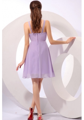 Lilac Straps Mini-length 2013 Dresses For Prom Princess in Chiffon